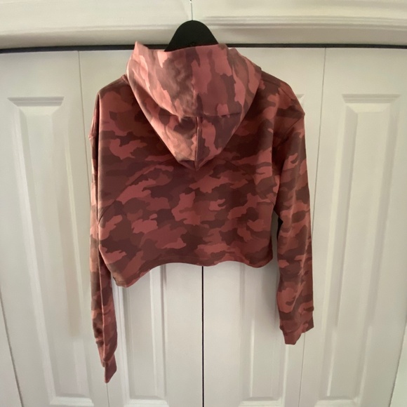 Lululemon All Yours Cropped Hoodie Heritage 365 Camo Brier Rose Multi size 12 - Picture 2 of 6